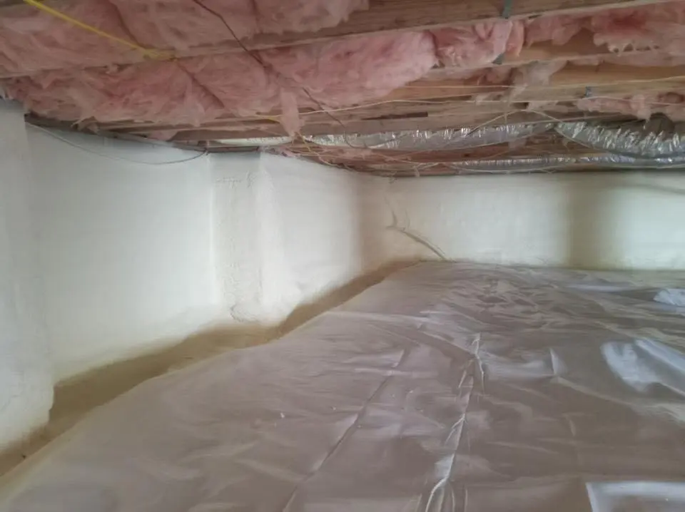 Crawl space encapsulation with closed-cell spray foam for Metal Roof Coating in Leon Valley